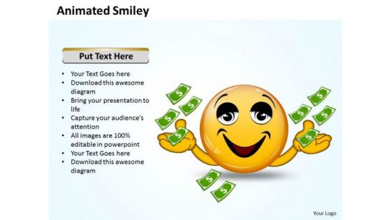 Business Charts PowerPoint Templates Animated Smiley With Happy Emotion