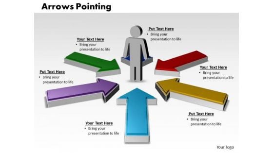 Business Charts PowerPoint Templates Arrows Pointing Inwards With Circular Direction Editable Sales