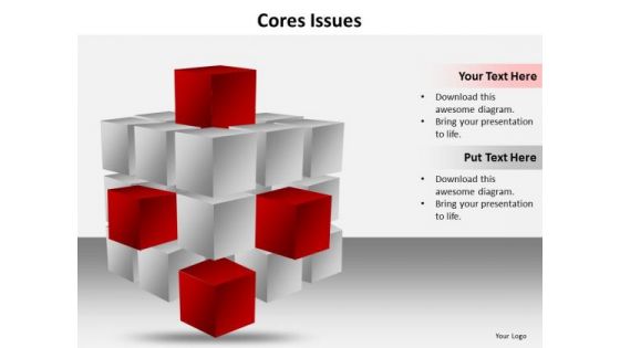 Business Charts PowerPoint Templates Cores Issues Of Topic Editable Sales