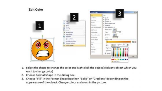 Business Charts PowerPoint Templates Design Of An Emoticon Showing Angry Face Sales