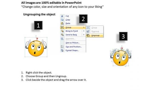 Business Charts PowerPoint Templates Design Of Confused Emoticon Sales