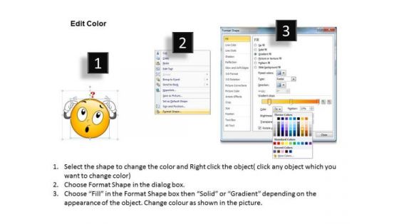 Business Charts PowerPoint Templates Design Of Confused Emoticon Sales