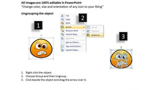 Business Charts PowerPoint Templates Emoticon Showing Angry Face Sales