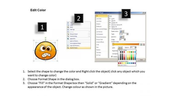 Business Charts PowerPoint Templates Emoticon Showing Angry Face Sales