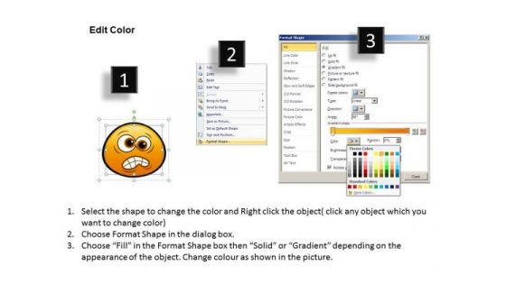 Business Charts PowerPoint Templates Emoticon Showing Angry Face Sales