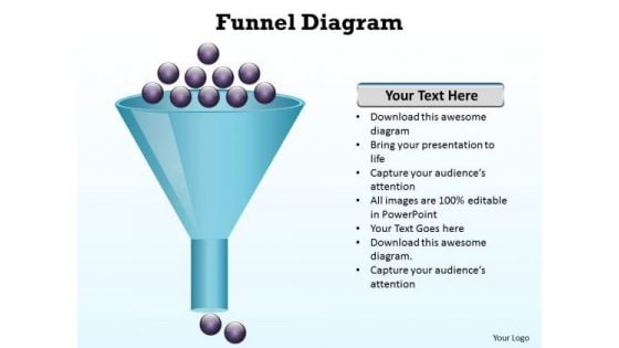 Business Charts PowerPoint Templates Funnel Diagram Editable Sales