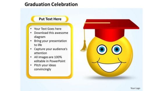 Business Charts PowerPoint Templates Graduation Celebration Smiley Emoticon