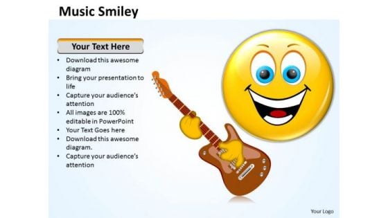 Business Charts PowerPoint Templates Music Smiley Emoticon With Guitar Sales