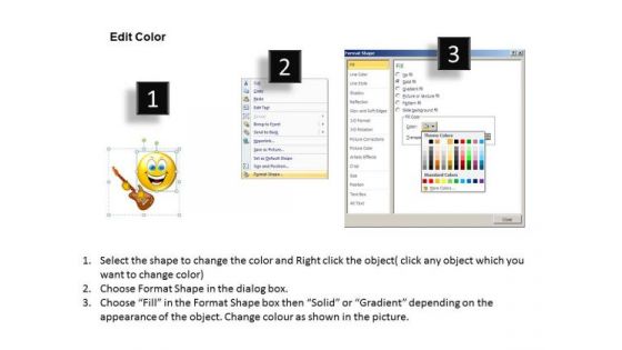 Business Charts PowerPoint Templates Music Smiley Emoticon With Guitar Sales