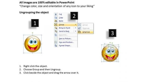 Business Charts PowerPoint Templates Naughty Emoticon Showing His Tongue Sales