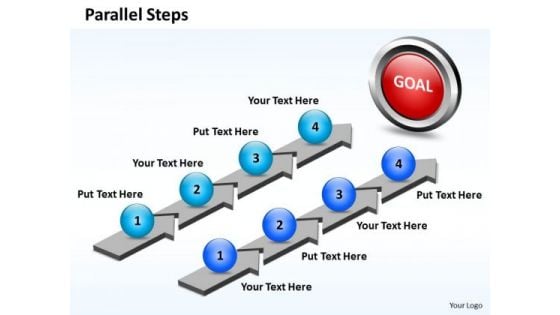 Business Charts PowerPoint Templates Parallel Steps For Plan Of Action