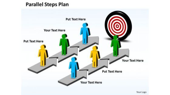 Business Charts PowerPoint Templates Parallel Steps Plan To Achieve Goal