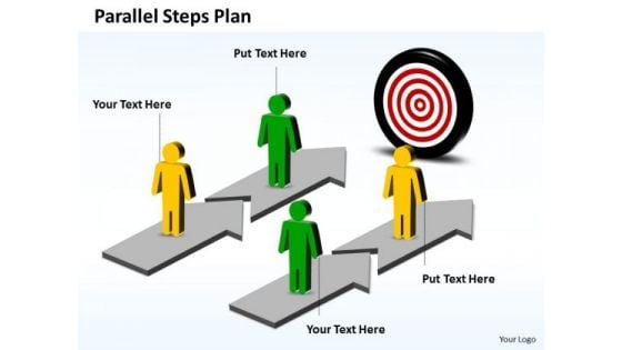 Business Charts PowerPoint Templates Parallel Steps Plan Towards Goal