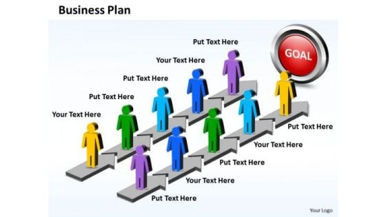 Business Charts PowerPoint Templates Parallel Steps To Plan