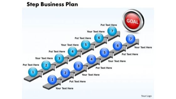 Business Charts PowerPoint Templates Seven Step Plan