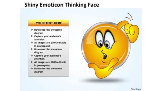 Business Charts PowerPoint Templates Shiney Emoticon Thinking Face Sales