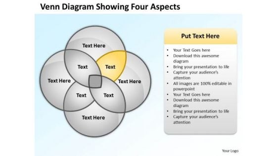 Business Charts Showing Four Aspects PowerPoint Templates Backgrounds For Slides