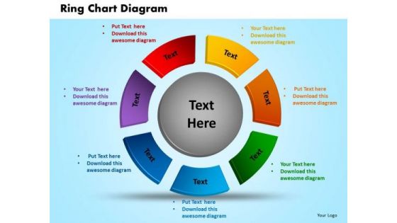 Business Circle Charts PowerPoint Templates Diagram Ring Chart Ppt Slides