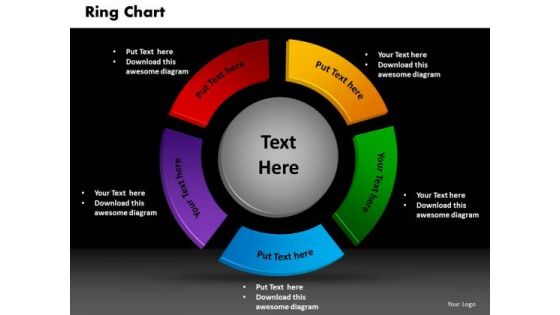 Business Circle Charts PowerPoint Templates Editable Ring Chart Ppt Slides