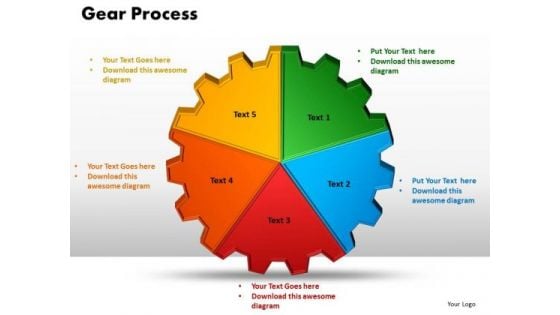 Business Circle Charts PowerPoint Templates Growth Gears Process Ppt Slides