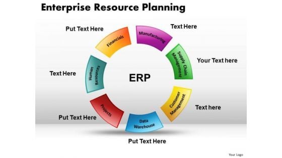 Business Circle Charts PowerPoint Templates Leadership Enterprise Resource Planning Ppt Slides