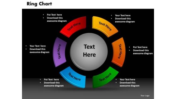 Business Circle Charts PowerPoint Templates Leadership Ring Chart Ppt Slides