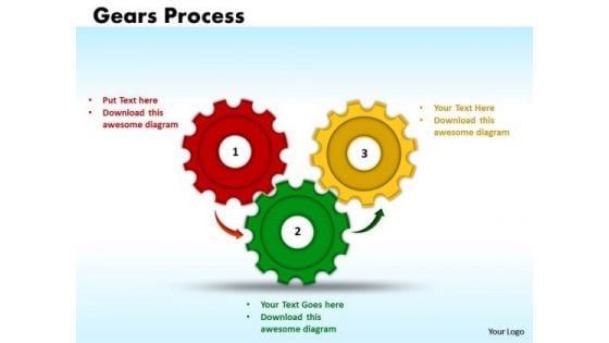 Business Circle Charts PowerPoint Templates Marketing Gears Process Ppt Slides