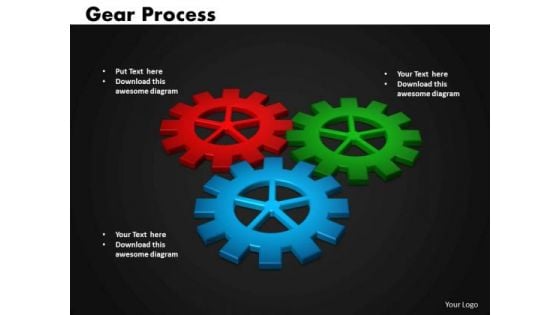 Business Circle Charts PowerPoint Templates Success Gears Process Ppt Slides