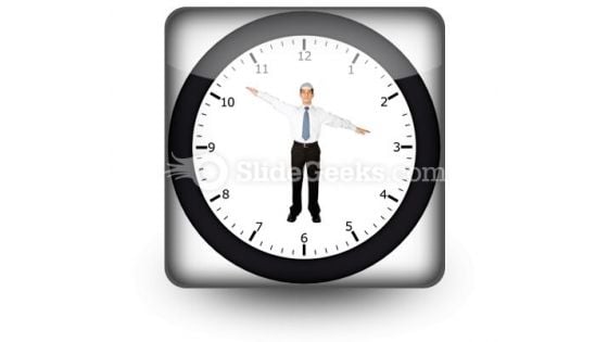 Business Clock PowerPoint Icon S Business Clock PowerPoint Icon S