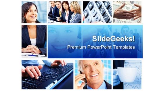 Business Collage People PowerPoint Template 0910