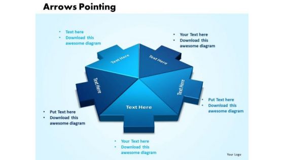 Business Company PowerPoint Templates Arrows Pointing Inwards Chart Ppt Slides