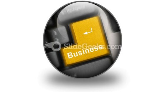 Business Computer Key PowerPoint Icon C