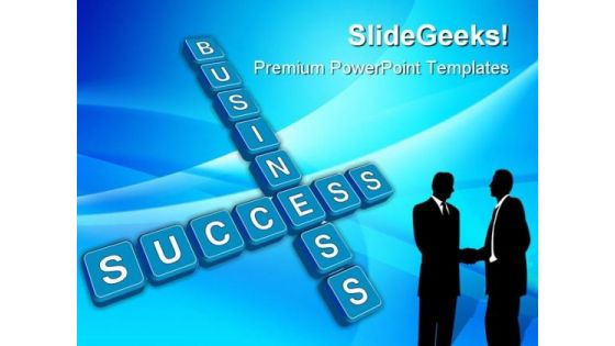 Business Concept Crossword Success PowerPoint Themes And PowerPoint Slides 0411