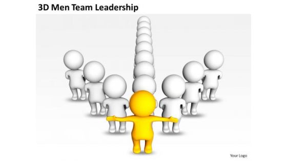 Business Concept Diagram 3d Men Team Leadership PowerPoint Templates Ppt Backgrounds For Slides