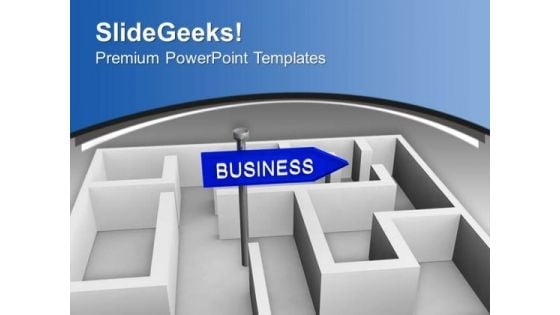 Business Concept With Labyrinth PowerPoint Templates Ppt Backgrounds For Slides 0213