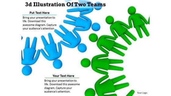 Business Concepts 3d Illustration Of Two Teams Character Modeling Business Concepts 3d Illustration Of Two Teams Character Modeling