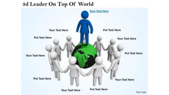Business Concepts 3d Leader Top Of World Characters Business Concepts 3d Leader Top Of World Characters