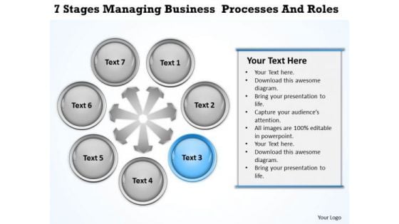 Business Context Diagrams 7 Stages Managing Processes And Roles Ppt PowerPoint Slides