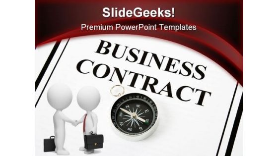 Business Contract People PowerPoint Template 1110