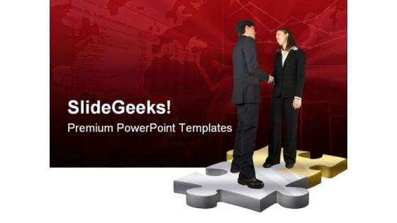 Business Couple Handshake PowerPoint Templates And PowerPoint Backgrounds 0511