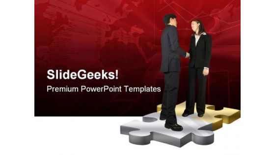 Business Couple Handshake PowerPoint Themes And PowerPoint Slides 0511