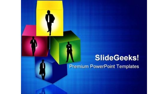 Business Cubes Leadership PowerPoint Templates And PowerPoint Backgrounds 0511