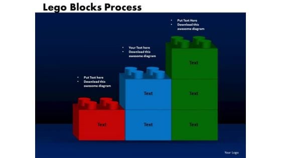 Business Cubes Lego PowerPoint Templates Editable Blocks Flowchart Ppt Slides