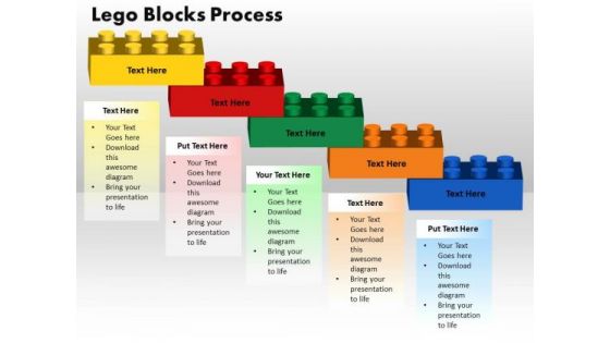 Business Cubes Lego PowerPoint Templates Education Blocks Flowchart Ppt Slides