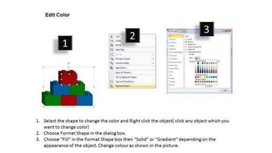 Business Cubes Lego PowerPoint Templates Growth Blocks Flowchart Ppt Slides