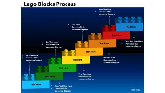 Business Cubes Lego PowerPoint Templates Leadership Blocks Flowchart Ppt Slides