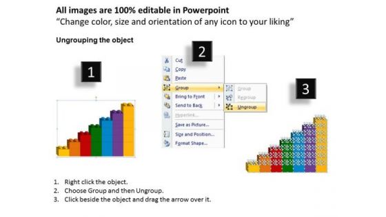 Business Cubes Lego PowerPoint Templates Sales Blocks Flowchart Ppt Slides
