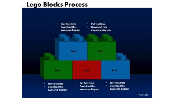 Business Cubes Lego PowerPoint Templates Success Blocks Flowchart Ppt Slides