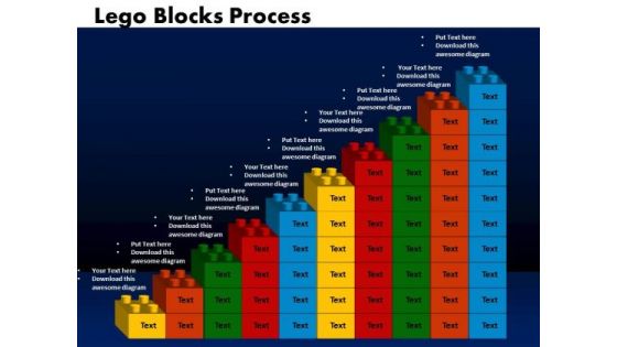 Business Cubes PowerPoint Templates Growth Lego Blocks Ppt Slides