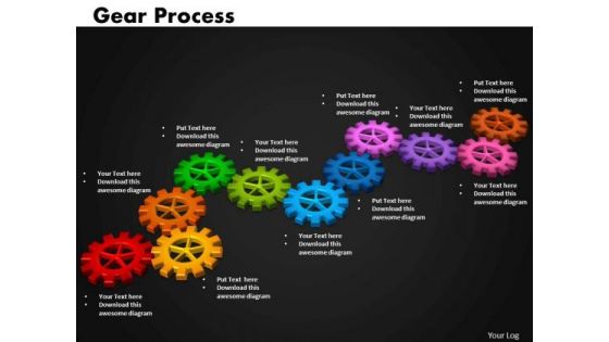 Business Cycle Charts PowerPoint Templates Marketing Gears Process Ppt Slides